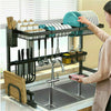 Adjustable Dish Drainer Over Sink Dish Drying Rack Kitchen Cutlery Holder