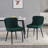 2/4/6 Pcs Dining Chairs Set Velvet Padded Seat Metal Legs Kitchen Armchair Home