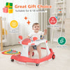 2-in-1 Baby Walker Foldable Activity Baby Push Walker w/Adjustable Height &Speed