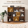 10-Cube Bookshelf 120 CM Wood Display Shelf with 2 Anti-Tipping Kits