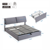 OTTOMAN BED 5FT KING UPHOLSTERED STORAGE BED FRAME WITH HEADBOARD AND 3 DRAWERS