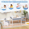 4-in-1 Kids Table and Chair Set Children Wooden Activity Storage Table