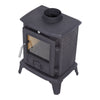 Black Logs Fire 5000W Heater Flame Effect Free Standing Fireplace Stove Home