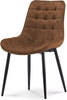 Dining Chairs Velvet Set Padded Seat Metal Leg Kitchen Chair Home Office