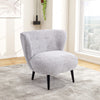 Button Back Tufted Armchair with Solid Wood Legs Accent Chair for Living Room