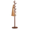 Wooden Coat Rack Freestanding Tree Stand Heavy Duty Coat Hanger Stand w/8 Hooks
