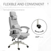 Home Office Chair Swivel Desk Chair with Adjustable Height Footrest Grey