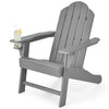 Adirondack Chair with Cup Holder Outdoor Patio Weather Resistant Lounge Chair