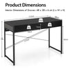 Computer Desk Wooden PC Laptop Table Writing Workstation with 2 Drawers