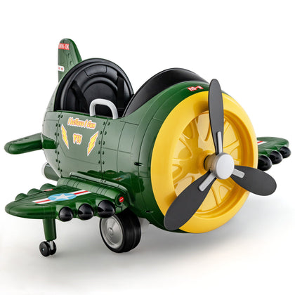 12V Battery Powered Kids Ride On Plane Car Toy Toddlers Electric Airplane