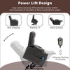 Electric Riser Recliner Chair Fabric Massage Heat Single Sofa Armchair Grey