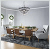 Modern Black Crystal Chandelier 24'' Round 4-Tier Crystal Lighting Fixture