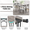 5-Piece Dining Table Set Modern Kitchen Room Table and Chairs Set w/Metal Frame