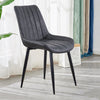 Luxury Pair of 2 Home Office Chairs Grey Dining Kitchen Chairs Upholstered Chair