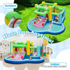 5-in-1 Crocodile Water Park Inflatable Bounce House with Slide & Splash Pool