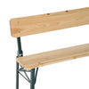 Picnic Bench Set 3-Piece Rectangular Trestle Beer Table Natural Wood Colour