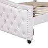 4ft6 Double Bed Frame PU Upholstered Platform Bed with 2 Drawers und Headboard