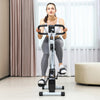 Folding Exercise Bike 8-Level Magnetic Heart Rate Sensor Home Gym Black White