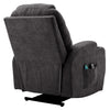 Electric 8 Point Massage Fabric Riser & Recliner Chair Heated Sofa Armchair Grey