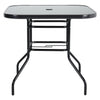 Outdoor Glass Metal Frame Bistro Dining Table Cocktail Table Garden Patio Table