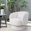 360° Swivel Accent Tub Chair Modern Teddy Fleece Upholstered Fireside Armchair