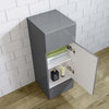 Cabinet Vanity Unit Bathroom Storage Grey Gloss Unit Single Door Modern 300mm
