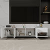 TV Stand Cabinet TV Unit with Low Panel Modern TV Cabinet for Living Room White
