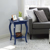 Costway End Table Accent Table Open Storage Shelves Sofa Side Table-Blue