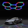 5x RGB Hexagon LED Garage Light Honeycomb Lights for Workshop Gym Gaming Room