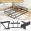 Heavy-duty Metal Mattress Foundation Double Size Bed Frame-Black