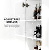 Gloss White Tall Bathroom Cabinet High Slim Narrow Cupboard Storage Unit
