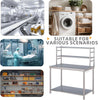 Stainless Steel Table with 2 Layer Top Shelf, Food Prep Workbench for Outdoor