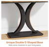 Tribesigns Industrial Console Table, 100 Cm Narrow Entryway Foyer Table With Geo