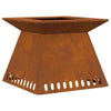 Fire Pit 60x60x50 cm Weathering Steel