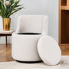 Sherpa 360Degree Swivel Chair Accent Armchair Leisure Chair W/Hidden Storage