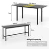 3-Piece Dining Table Set for 4-6 Extendable Kitchen Table Set with 2 Benches