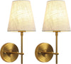 Brass Wall Lights Set of 2, Modern Wall Lamps for Bedroom Industrial I...
