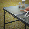 Mesh Folding Camping Gardn Party Table Picnic BBQ Party with 2 Adjustable Height