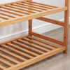 Wooden Clothes Rail Garment Rack Hanging Display Stand Clothing Storage & Pulley