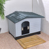 Weatherproof Pet House Plastic Dog Kennel Indoor Outdoor Animal Shelter