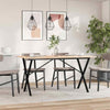 Dining Table X-Frame 160x80x75 Solid Wood Pine and Cast I8P3