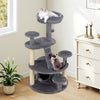 Cat Tree Kitty Tower Activity Center with Condo Scratching Posts Grey
