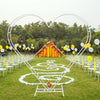 Large Heart Shape Wedding Arch Stand Frame Party Background Flower Balloon Stand