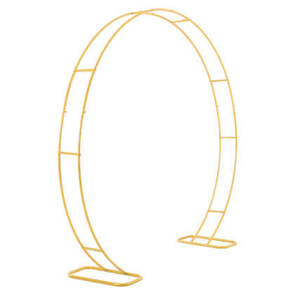 7 x 8ft Wedding Double Tube Arch Frame Moon Gate Flower Balloon Rack Party Stand