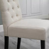 1/2/4/6 Dining Chairs Armchair High Back Linen/Velvet Upholstered Wood Legs Home