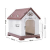 Large Plastic Dog Kennel Pet House Weatherproof Indoor Outdoor Animal Shelter