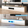180cm Floating TV Unit Cabinet Wall Mounted TV Stand High Gloss With LED Lights
