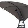 Comfortable Outdoor Garden Patio Metal Rocking Lounger Chair With Sun Roof Shade
