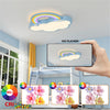 Creativity Blue Cloud Ceiling Light Rainbow Balcony Pendant Light for Playroom