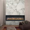 50 INCH LED 9 FLAMES INSERT WALL MOUNTED & INSET ELECTRIC FIRE FIREPLACE w/ FOOT